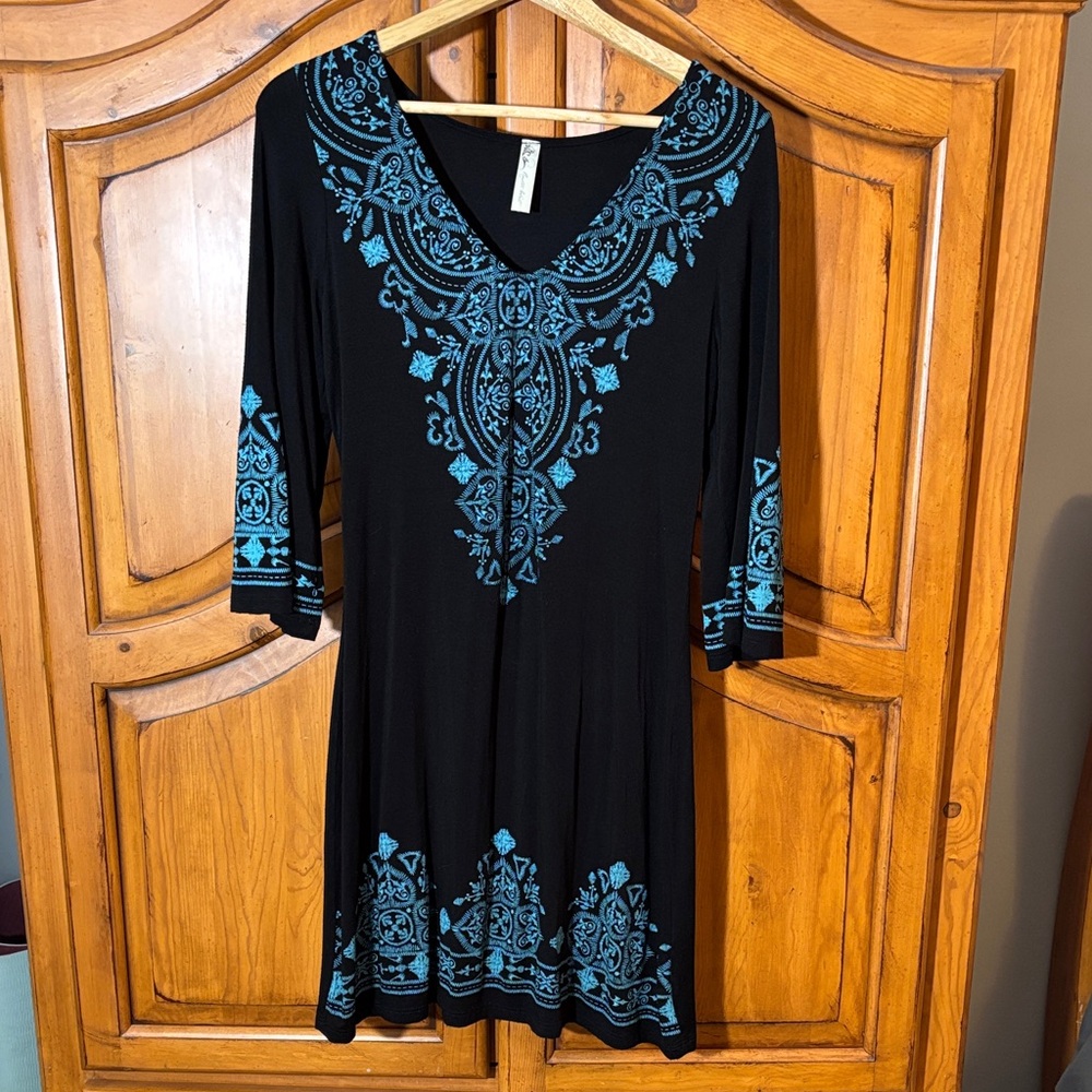 Black and Blue Women's Dress by Rustic West